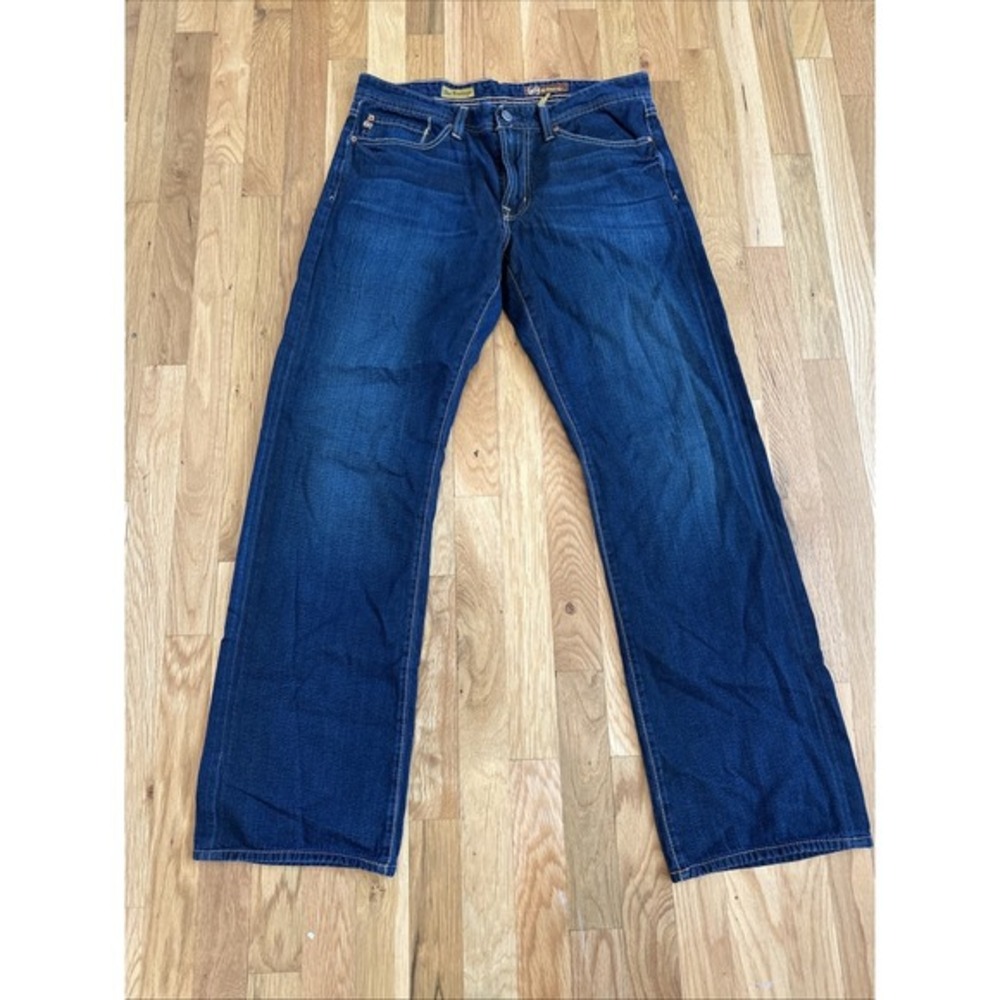 Ag Adriano Goldschmied Men's Slim Straight Dark Blue Jeans